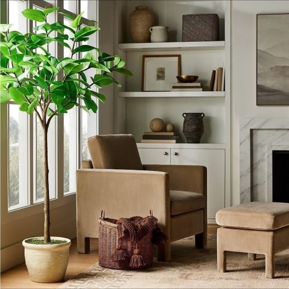 Round Vintage French Tall Wicker Basket - Threshold™ designed with Studio McGee - Picture 3 of 7